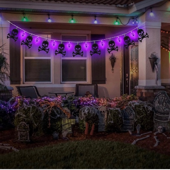 Halloween Spider and Skull Decoration String LED Lights - Picture 2 of 10